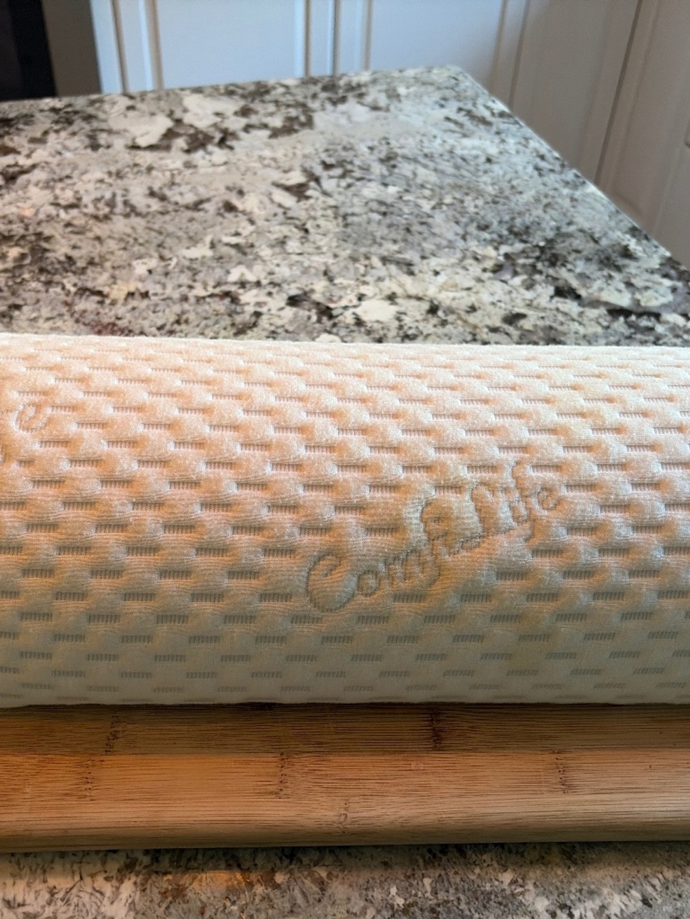 ComfiLife Knee Pillow for Back Sleeping – 100% Memory Foam Bolster Pillow
